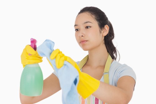 Carpet cleaning quotation and booking details being reviewed