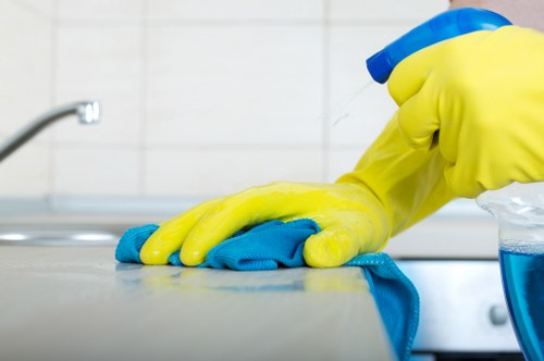 Professional end of tenancy cleaning in a Soho apartment kitchen