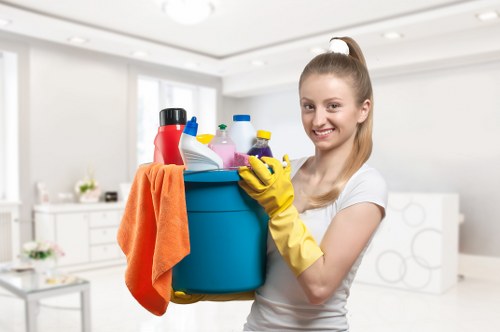 Professional carpet cleaning with attention to slip prevention