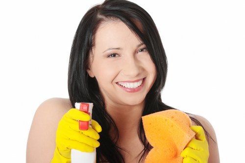 Careful floor cleaning in a central London apartment in Soho