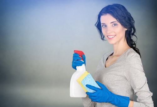 Local cleaners working on a move-out property in central Soho